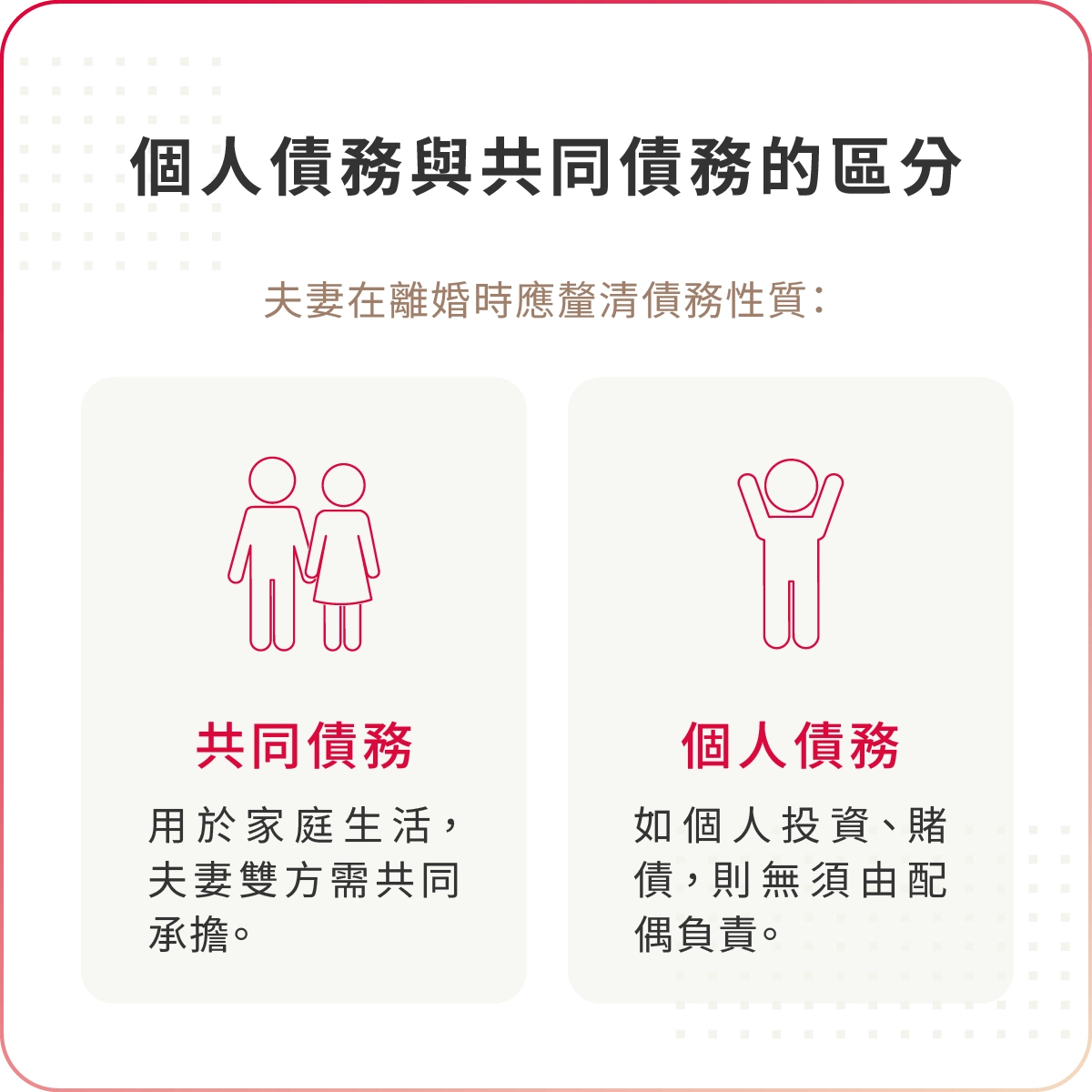 欠債離婚!負債惡意脫產怎麼追討?離婚律師傳授自保攻略 夫妻離婚時注意:共同債務與個人債務